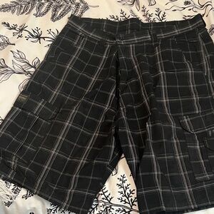 Wrangler Black and White Cargo Shorts